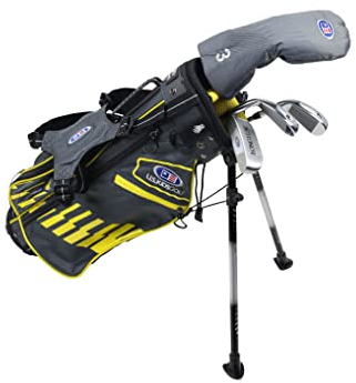 U.S. Kids Golf SCHL?gersatz Ultralight 2020 100-168cm K?rpergr??e I 3-13 Jahren 4 SCHL?ger - 42 - 107-115cm Gelb/Grau Rechts