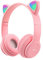 arVin Kinder kopfhörer, Kinderkopfhörer mit LED Leuchten und Mikrofon, steckbar, TF Karte verwenden, faltbares drahtloses Bluetooth Stereo Rosa Headset