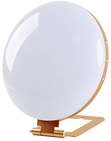 Lámpara Fototerapia LED, 10000 Lux Lámpara De Luz Diurna Natural, Con 3 Colores De Luz 5 Niveles De Brillo, Sin Parpadeos Lámpara De Espectro, Por Hogar Oficina Usar,Metálico,27 * 24cm