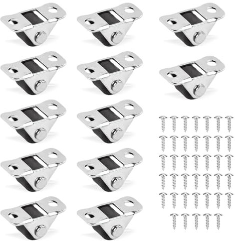 Culinavog Casters Set, 12 PCS Mini Furniture Castors with Screws, Rubber Trolley Wheels with Screws, Quiet Fixed Castors for Cabinets, Small Caster for DIY Projects, Furniture, Tool Boxes (Silver)
