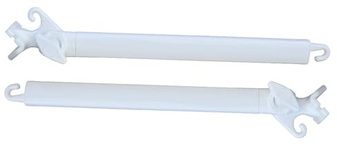 TENDAGGIMANIA Braccetti per Tende da Sole a Caduta Esterne in Alluminio - Bianco Misura 50 cm - Bracci Tende da Sole Ricambi Regolabili + 4 Viti autoforanti Incluse (1 Coppia)
