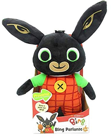 Giochi Preziosi Bing Peluche Parlante Altezza 33 cm, Giochi Bambini 0 Mesi +, Peluche Neonato, Ripete le Sue Frasi Preferite con la Voce Originale, Ideale per Compagnia Durante la Nanna