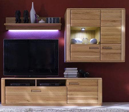 Beauty.Scouts Lowboard Anabell I Board Eiche Bianco 179x50x51cm TV-Element TV-Board TV-Schrank Stauraumschrank Stauraumelement Fernsehschrank Fernsehboard