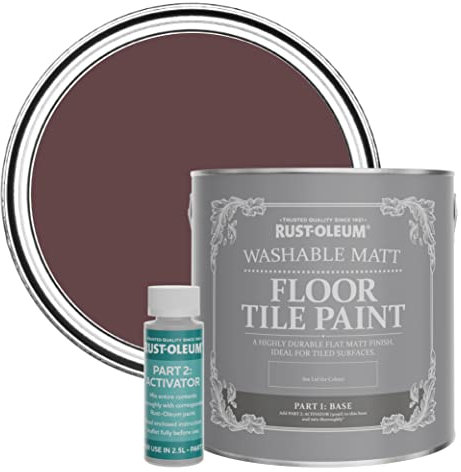 Rust-Oleum Purple Washable Matt Floor Tile Paint - Mulberry Street 2.5L