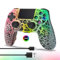 DYONDER Wireless Controller für PS4, Wireless Remote Gamepad with Unique Cracked Design/Dual Vibration/6-Axis Motion Sensor/Audio Function, Game Controller Widely Compatible with PS4/PC/iOS(Black