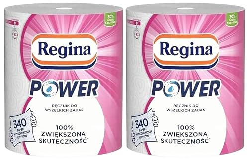 Regina Asciugamano di carta per le pulizie POWER 2 rotoli, certificato dall'Istituto Nazionale di Igiene