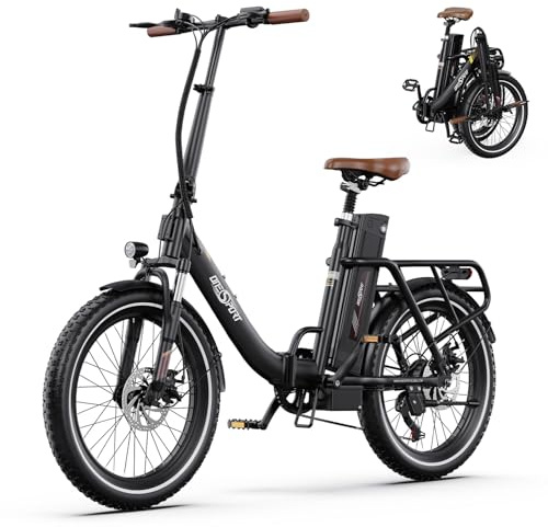 ONESPORT OT16-2 Klapprad E-Bike, E Bike 20 Zoll mit 250W Motor und 48V 17Ah Abnehmbaren Akku, Geschwindigkeit 25km/h, LCD-Display & APP Bluetooth Connect (Schwarzbraun)