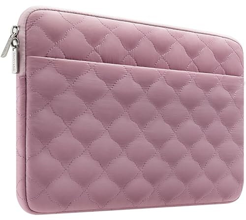 RAINYEAR 13.3 Funda para portátil de 14 Pulgadas Compatible con MacBook Pro M3 M2 M1 Chormebook Notebook de 14 Pulgadas Ultrabook Bolsa Protectora para Ordenador portátil, Rosa