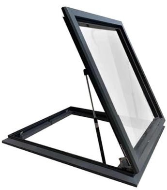 pujindu Finestra da Tetto, Lucernario di Uscita in Alluminio, Finestra di Osservazione del Tetto Multi-Angolo con Ventilazione Manuale per Finestre di Stanze con Piano Inclinato(80x85cm)