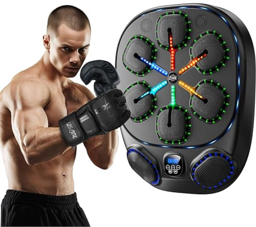 Music Boxing Machine with LED Lights & Bluetooth Speaker – Interactive Punching Bag for Fitness, Rhythm Training & Stress Relief – Home Gym Equipment for Adults