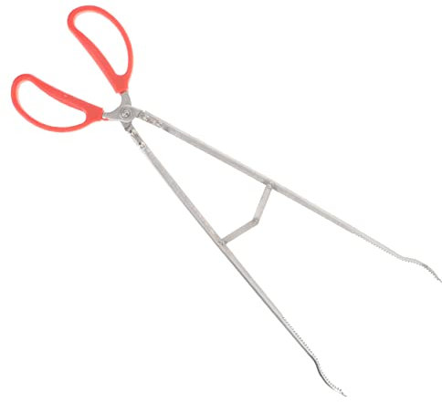 ERINGOGO Pinzas Chimenea De Acero Inoxidable Tenazas Pesadas Para Leña y Basura Mango Ergonómico Antideslizante Para Camping Barbacoa y Hogar Multifuncionales y Resistentes