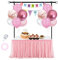 Deko Tischgestell, Einstellbar Tischbogen 80-250cm, Metall Tisch Dekostange, Tisch Dekoration Halter mit Ballons Kits, Tisch Hintergrundständer für Blumen Ballons Pflanzen (Schwarz)