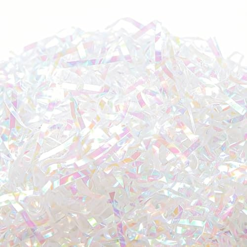 Glitter Shredded Tissue Paper 120, Raffia DIY Filler Shredded Paper for Gift Boxes, Party Decorations, Holiday Events and Package Protection