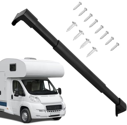Manija de puerta mosquitera para , barra transversal ajustable, mango de empuje para puerta de remolque, viaje, fácil salida, agarre de tracción y camping