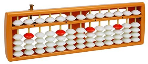 Larcele Perle Arithmetik Abakus Zählen mit Reset-Knopf Schulbedarf für Studenten,13 Spalte SP-02 (Gelb 1)