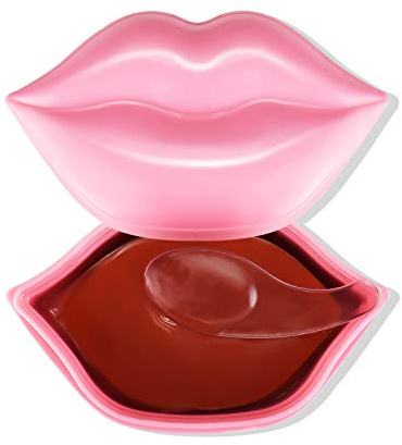 20Pcs Lip Mask Sheet,Pink Moisturizing Plumping Patches, Gel Treatment Masks for Dry Lips Plump Collagen Overnight Sleeping Lip Pads（Pink）