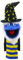The Puppet Company Umweltfreundliche Zaubererpuppe – mit Quietscher, 99% recycelte Materialien, gesticktes Gesicht, hellblau und gelb, für Kinder – 38 cm