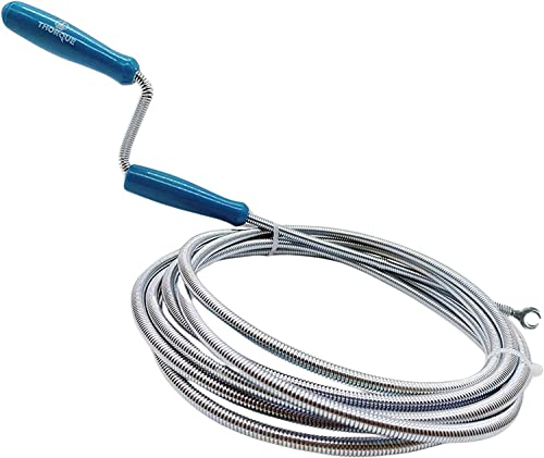 THORQUE - Sonda Sturatubi 5 metri, Stura Lavandini e Scarichi per Interventi Fai da Te, Molla Sturatubi e Sturalavandini, Coclea di Drenaggio, Molla Idraulica per Pulizia Tubi Senza Prodotti Chimici