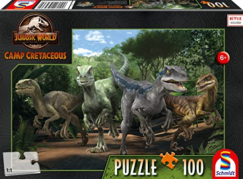 Neue Abenteuer, Das Velociraptor Rudel, 100 Teile: Kinderpuzzle Jurassic World Camp Cretaceous 100 Teile