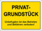 Pubblimania PRIVATGRUNDSTÜCK Achtung Privatgrund Schild Aluminiumverbundplatte 3mm stark (Cm 40x30)