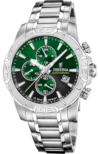 Festina Reloj Hombre Analógico de Acero Inoxidable 316l Plateado F20704/5