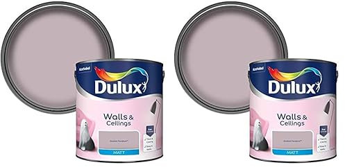 Dulux Matt Emulsion Paint For Walls And Ceilings - Dusted Fondant 2. 5 Litres (Pack of 2)