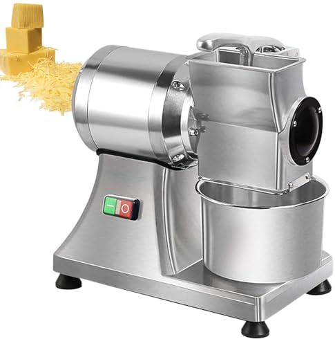 Beachtiful Rallador de Queso Eléctrico Grande de 550 W, Molinillo de Mantequilla Eléctrico de Acero Inoxidable, Máquina para Moler Queso Comercial, para Queso y Mantequilla.