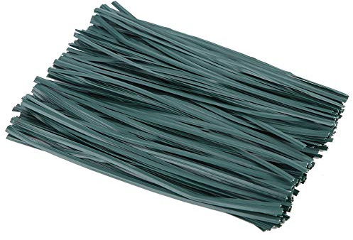 150pcs Twist Crus de Jardin, 15 cm Fils de Support des Plantes, câbles d'entraînement en métal Enduit en Plastique pour Les Plantes d'escalade, légumes, vignes Fleurs Fixation