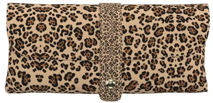 WXWJSHMGC Pochette de voyage pour lunettes à imprimé léopard pour femmes - Étui universel pour lunettes de soleil - Sac à lunettes de soleil souple - 17 x 8.9 cm