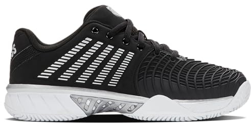 K-Swiss Express Light 3 Clay, Scarpe da Tennis Donna, Nero/Argento, 37.5 EU