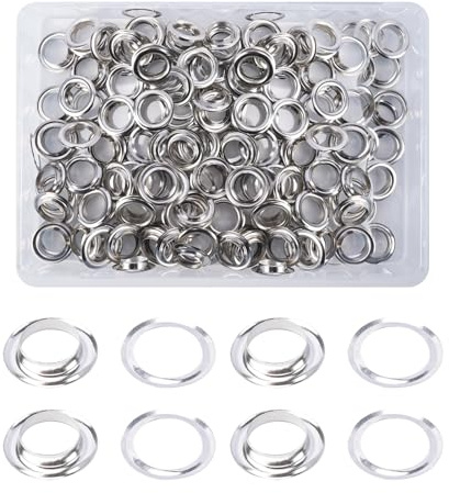 Luabue 14mm Oeillet et Rondelle Kit 200 Pièces Oeillet et 200PCS de Rondelle