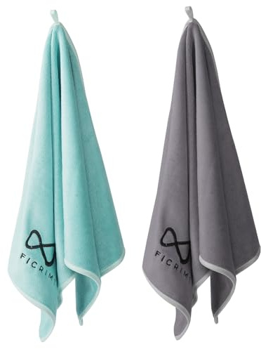 INFICRIME 2 Pack Microfiber Gym Towels, 380 GSM 15x31 Inch