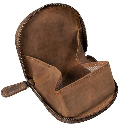 STILORD Dinero Portafoglio Uomo in Pelle Piccolo con Zip Portamonete e Scomparti per Banconote Borsellino da Uomo Compatto, Portafogli con Monete Colore:marrone medio