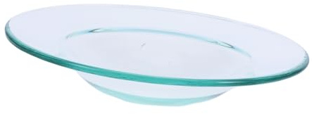 Ipetboom Piastra Trasparente per Bruciatore di Cera Piccolo in Vetro, Accessorio per Aromaterapia e Lampada Profumata, per Spa, Centri Estetici e Uso Domestico