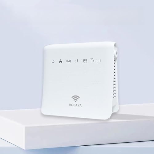 HOSAYA Modem SIM-kort 4G LTE CPE 32 användare Wi-Fi RJ45 X 2 WAN LAN bärbar hotspot Wi-Fi 4 stora antenner trådlös router (Compact P40)