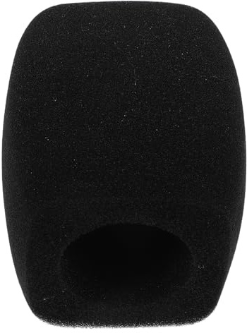 Alipis Filtro Antiviento para Micrófono de Esponja Cuadrada Negra, Cubierta Pequeña para Micrófono Vocal, Protector Lavable y Transpirable Adecuado para Canto, Podcast, Grabación