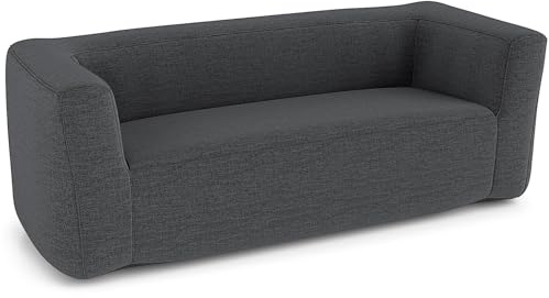 COSTWAY Double Inflatable Sofa, 2-Person Blow Up Couch with Detachable Cover, Wide Armrests & Spacious Seat, Portable Air Sofa Chair Floor Reading Gaming Lounge Seat for Living Room Bedroom (Grey)