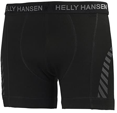 Helly Hansen Hombres HH Lifa Merino Boxer Shorts, Negro, XL