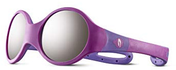 Julbo Loop Children's Sunglasses, Pink/Purple Frame - Spectron Smoke Lens w/Silver Mirror, Medium (1-3 Years)