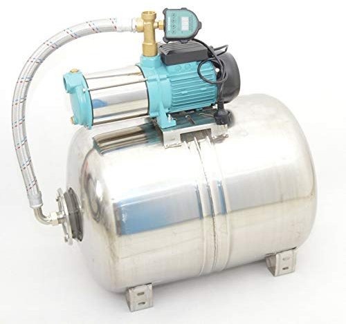 Edelstahl 100L Hauswasserwerk 6000L/h 1,3kW 5,5bar + Digitaler Trockenlaufschutz