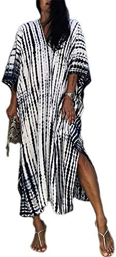 Orshoy Abito da Spiaggia da Donna Tunica Caftano Abito Boho Lunga Spiaggia Poncho Bikini Vestito Estivo Abito da Bagno Costume da Bagno Abito Estivo Costumi da Bagno Costumi da Bagno Taglia Libera