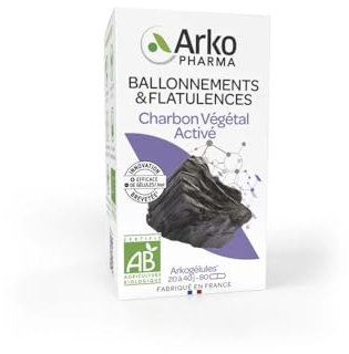 Arkopharma Arkocápsulas - Carbón vegetal activado orgánico 80 Cápsulas