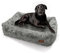 HS-Hundebett® Kuschelbett Deluxe Exklusiv M (70x90 cm) – Orthopädisches Hundebett mit Memory Foam & Anti-Rutsch – Waschbar – Anthrazit – Made in DE