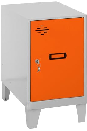 Simon Rack Spind, Metall, Grau/Orange, 575 x 400 x 500 cm