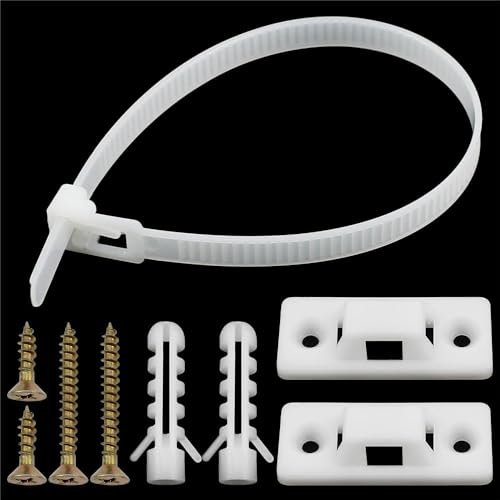 6 Set Kippsicherung und Kippschutz mit Dübeln Möbelankergurte kippsichere Möbelgurte Nylon Baby-Kippschutz Kindersicherheit Möbelankergurte kippsicher