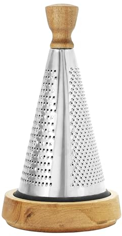 Grattugia Formaggio,Yiyifor Grattugia in Acciaio Inox,Grattugia Formaggio Manuale con Ciotola in Legno e Funzione Antiscivolo,Grattugia per Parmigiano,Grattugia Verdure,er Formaggio Limone Cioccolato