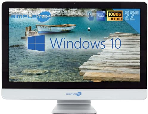 All in One AiO Touch Screen | 22 Full HD Core i7 2600S 2.8GHz Win 10 Pro | 16GB RAM SSD 480GB + 240GB | Webcam pantalla táctil Speaker internos + ratón y teclado inalámbrico | Ordenador de empresa