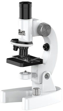 NEWFUN Microscopio Infantil, Microscopio para Niños 8-12 Años, Microscopios Infantiles, Juego de Microscopio con 4 X: 200x - 400x - 1200x,Juguete Científico Experimental para Niños