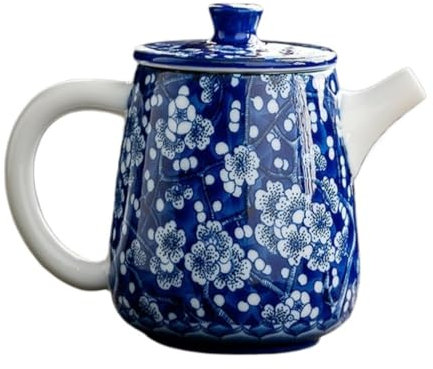 Teiera in ceramica Giapponese Teiera In Ceramica Prugna Di Ghiaccio Teiera Blu E Bianca Piccola Teiera In Ceramica Kungfu Teiera For Uso Domestico Tè A Pentola Singola Teiera ceramica Vintage