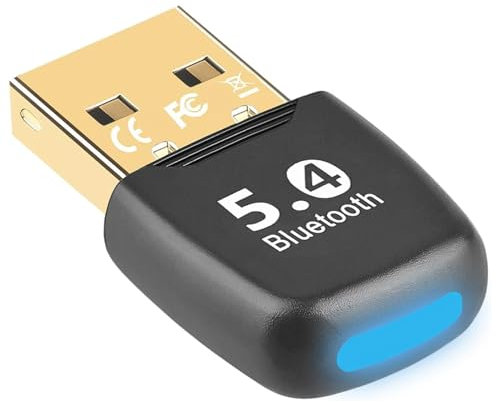 Bluetooth 5.4 Adapter, Bluetooth Dongle for PC, USB Dongle Receiver for, Plug and Play, For Game Controller, Headset, Phone, Keyboard, Mouse